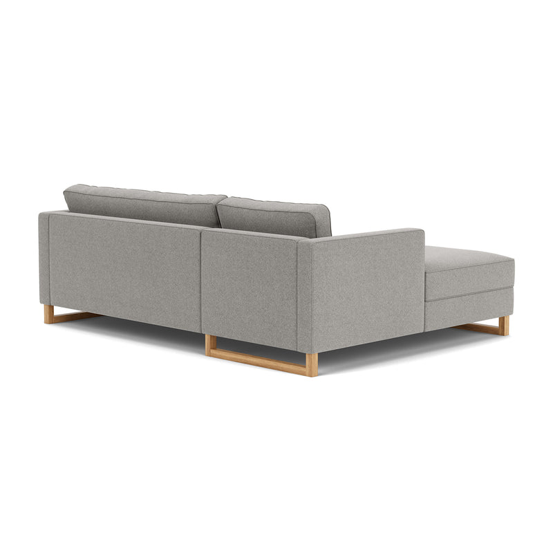 Elliot Light Grey Fabric / Oak