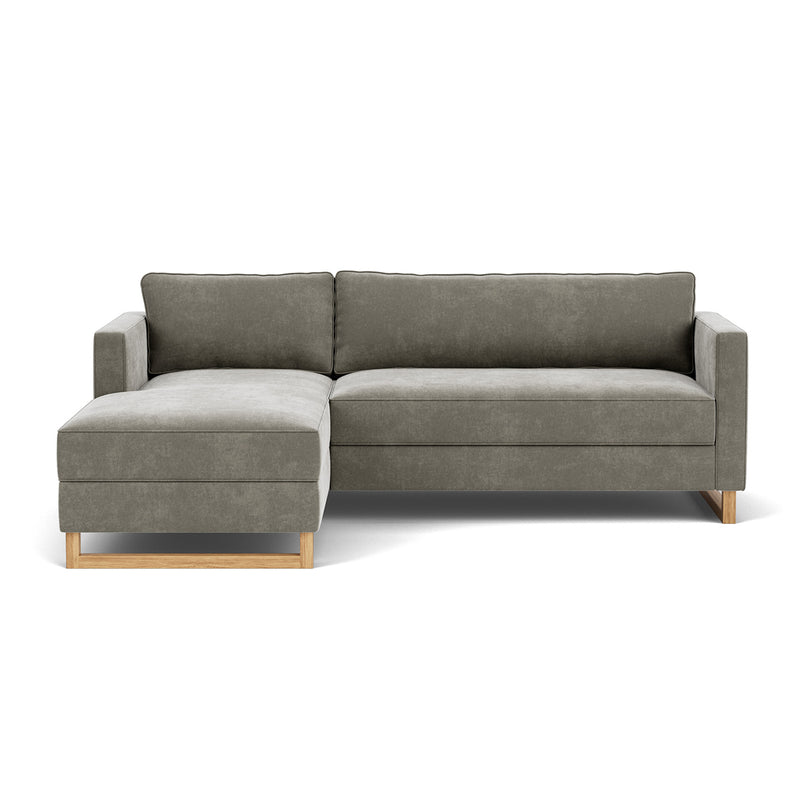 Planet Grey Green Fabric / Oak