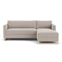 Madison Chaise Longue Sofa Bed Right - Agnes Brown Textured Weave