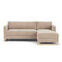 Madison Chaise Lounge Sofa Bed Right - Danny Cream Textured Weave / Oak