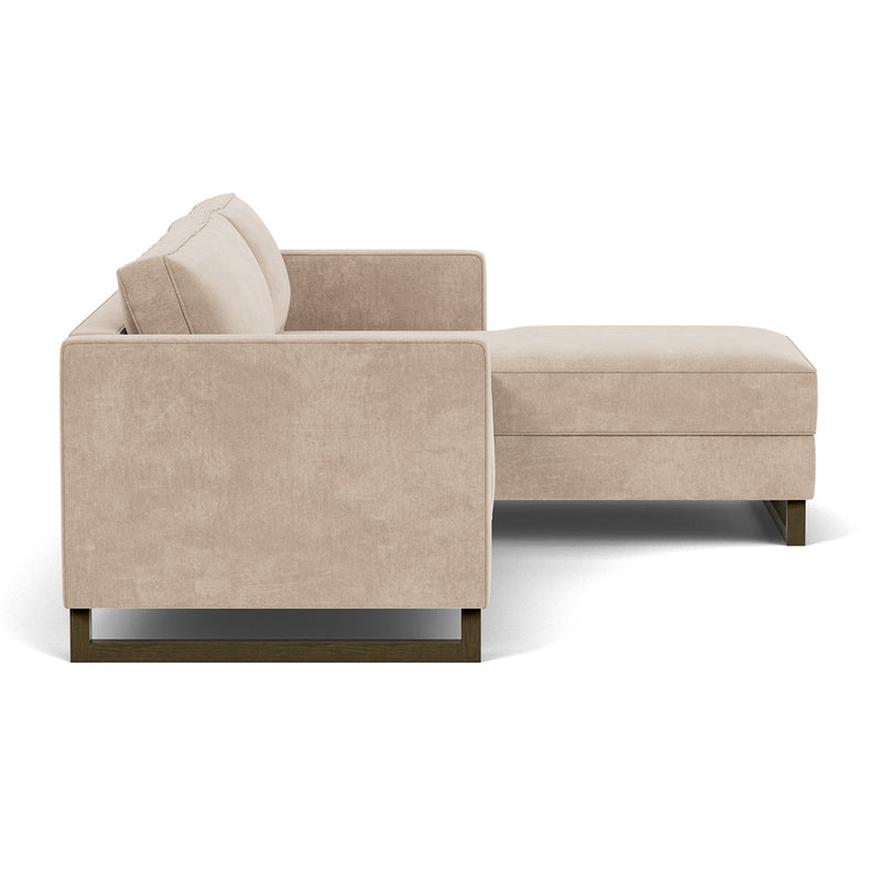 Danny Cream Textured Weave / Dark Walnut