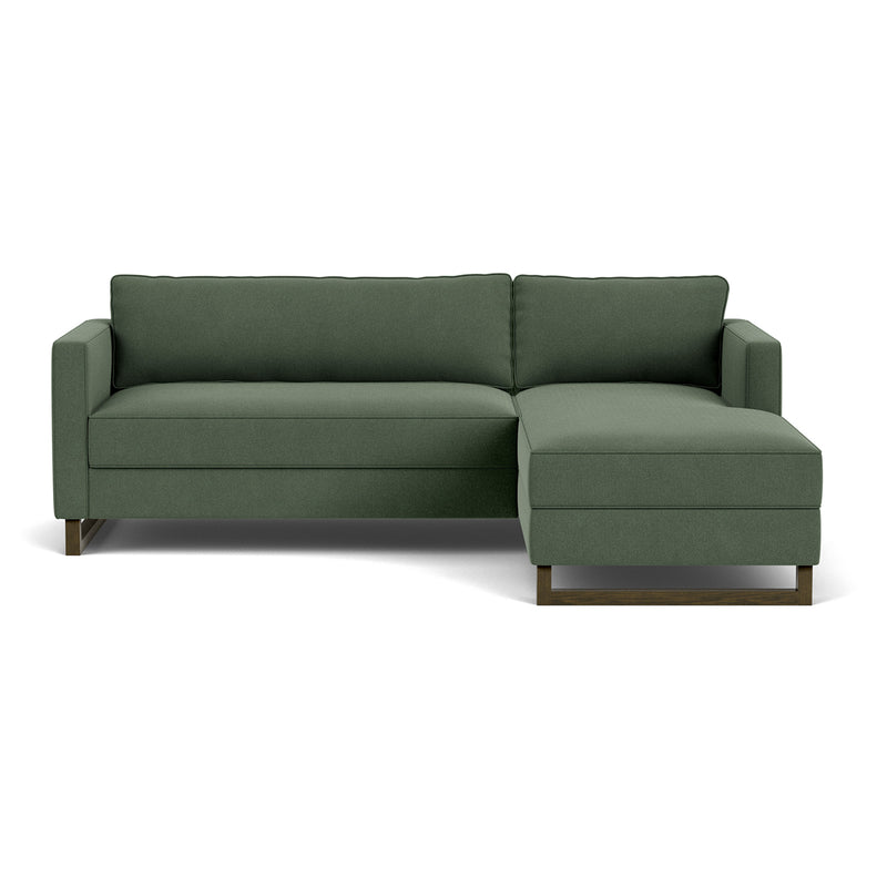 Cura Dark Green Weave / Dark Walnut