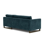 Danny Dust Blue Textured Weave / Dark Walnut
