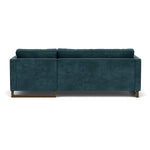 Danny Dust Blue Textured Weave / Dark Walnut