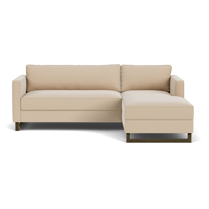 Form Cream Fabric / Dark Walnut