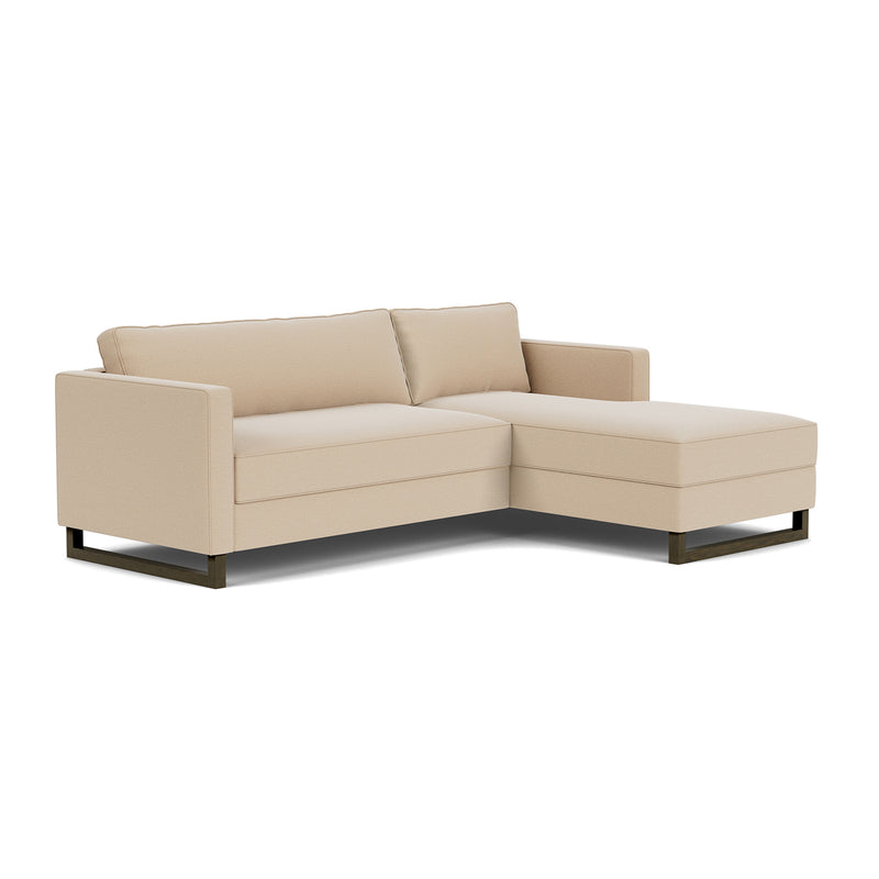 Form Cream Fabric / Dark Walnut