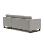 Elliot Light Grey Fabric / Dark Walnut