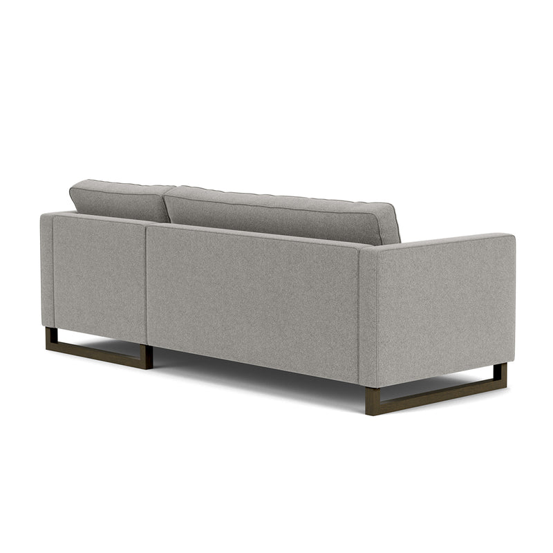 Elliot Light Grey Fabric / Dark Walnut