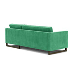Moss Grass Green Fabric / Dark Walnut