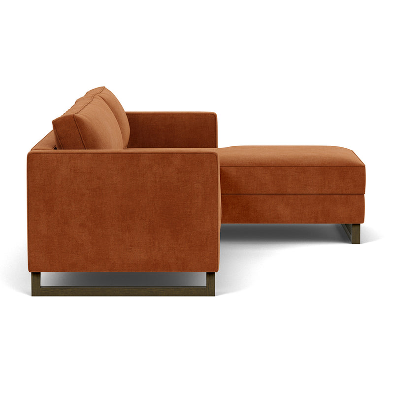 Moss Rust Fabric / Dark Walnut