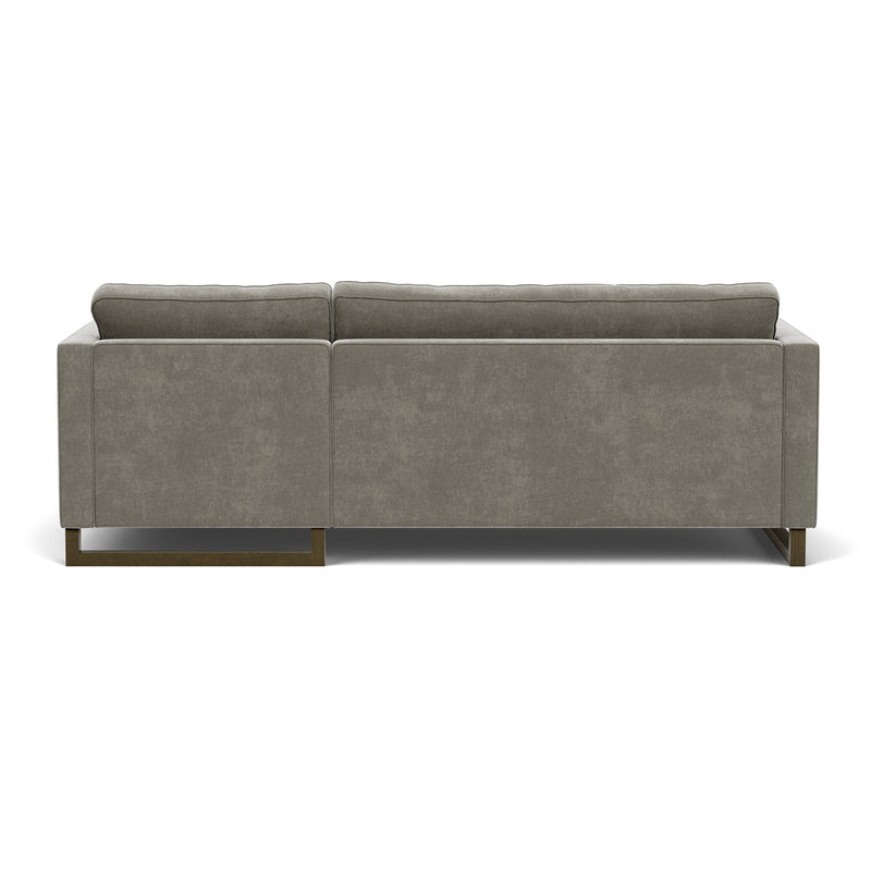 Planet Grey Green Fabric / Dark Walnut