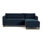 Lux Navy Velvet / Dark Walnut