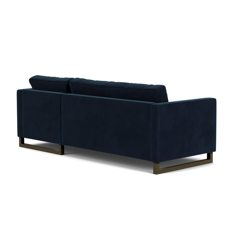 Lux Navy Velvet / Dark Walnut