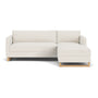 Madison Chaise Lounge Sofa Bed Right - Free Dune Velvet Cord / Oak