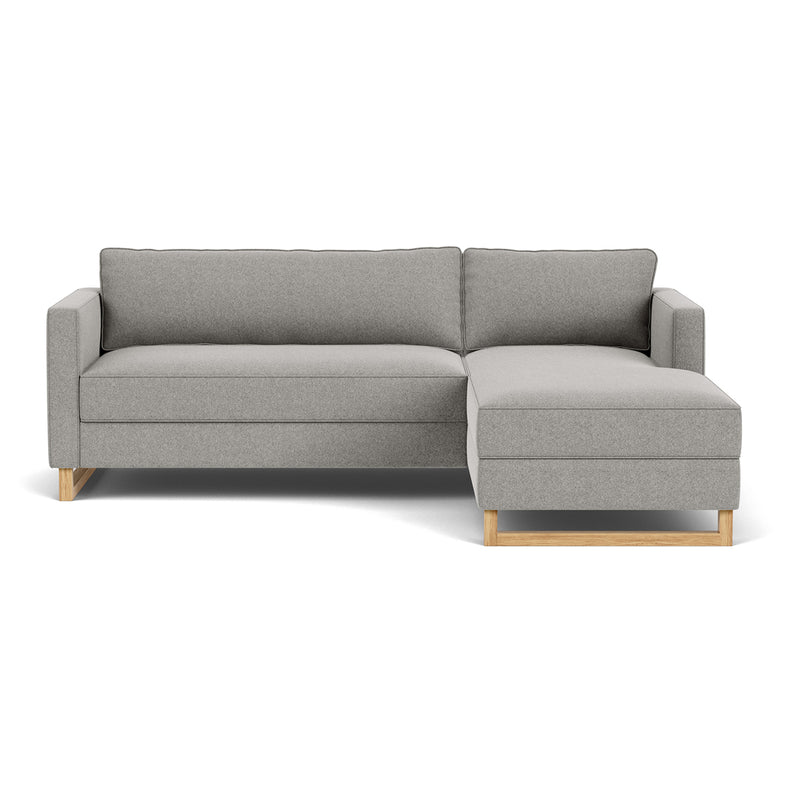Elliot Light Grey Fabric / Oak