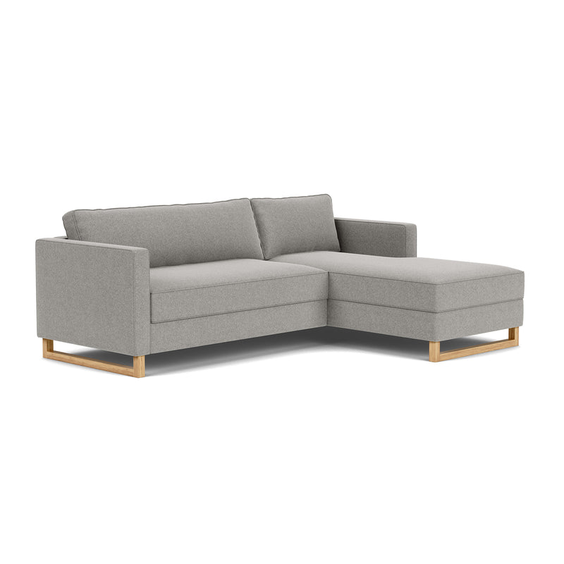 Elliot Light Grey Fabric / Oak