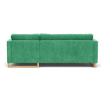 Moss Grass Green Fabric / Oak