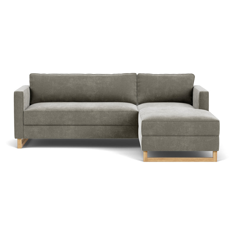 Planet Grey Green Fabric / Oak
