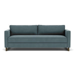 Forest Dust Blue Fabric / Dark Walnut