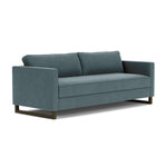 Forest Dust Blue Fabric / Dark Walnut