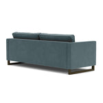 Forest Dust Blue Fabric / Dark Walnut