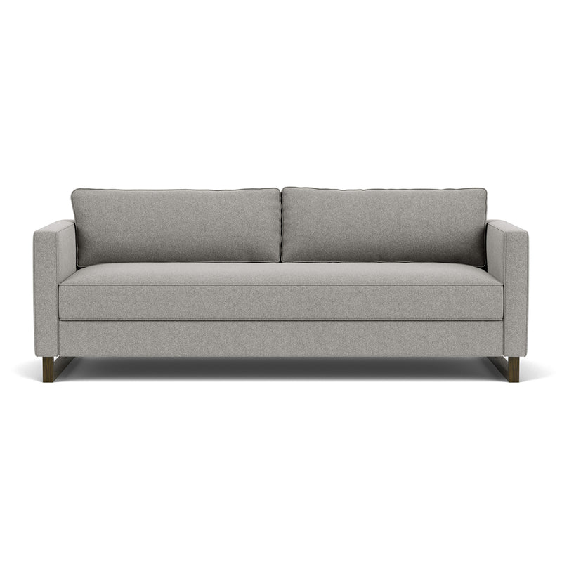 Elliot Light Grey Fabric / Dark Walnut