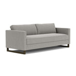 Elliot Light Grey Fabric / Dark Walnut