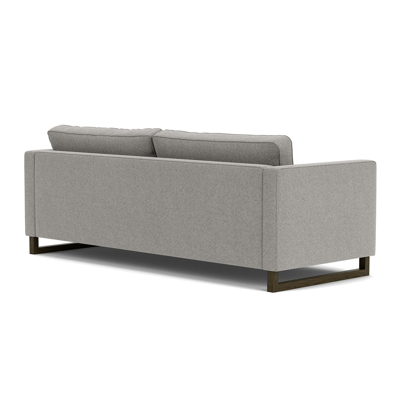 Elliot Light Grey Fabric / Dark Walnut