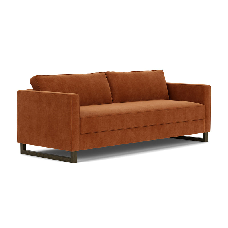 Moss Rust Fabric / Dark Walnut
