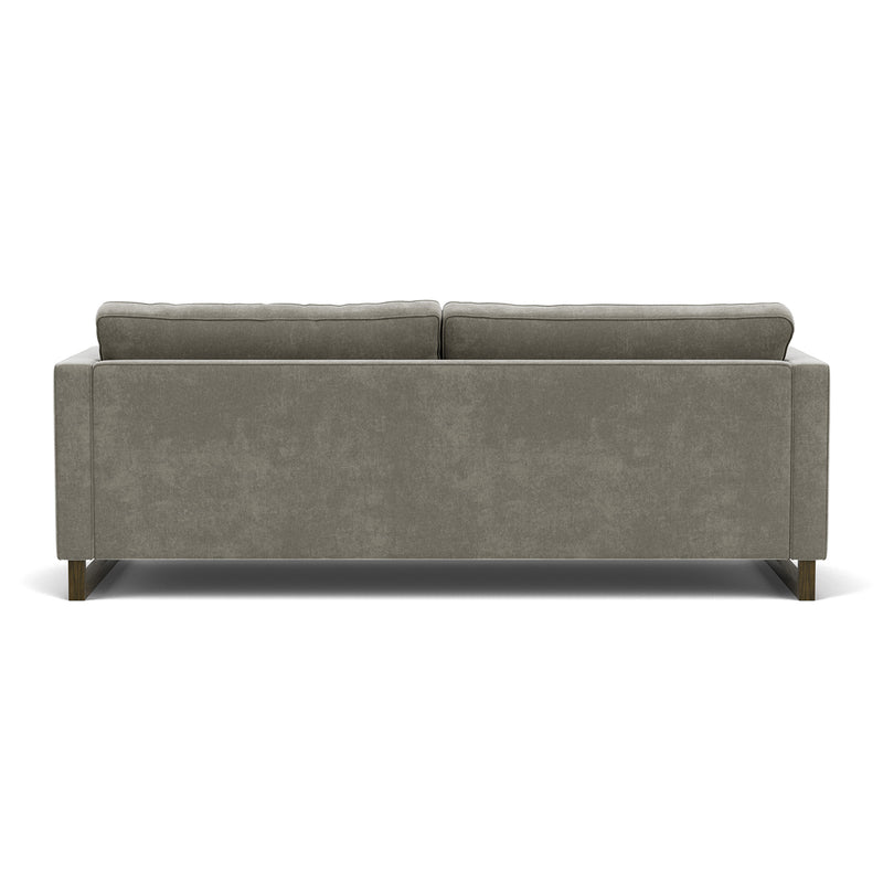 Planet Grey Green Fabric / Dark Walnut