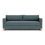 Forest Dust Blue Fabric / Oak