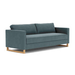 Forest Dust Blue Fabric / Oak