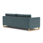 Forest Dust Blue Fabric / Oak