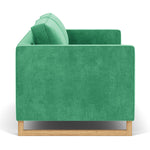 Moss Grass Green Fabric / Oak