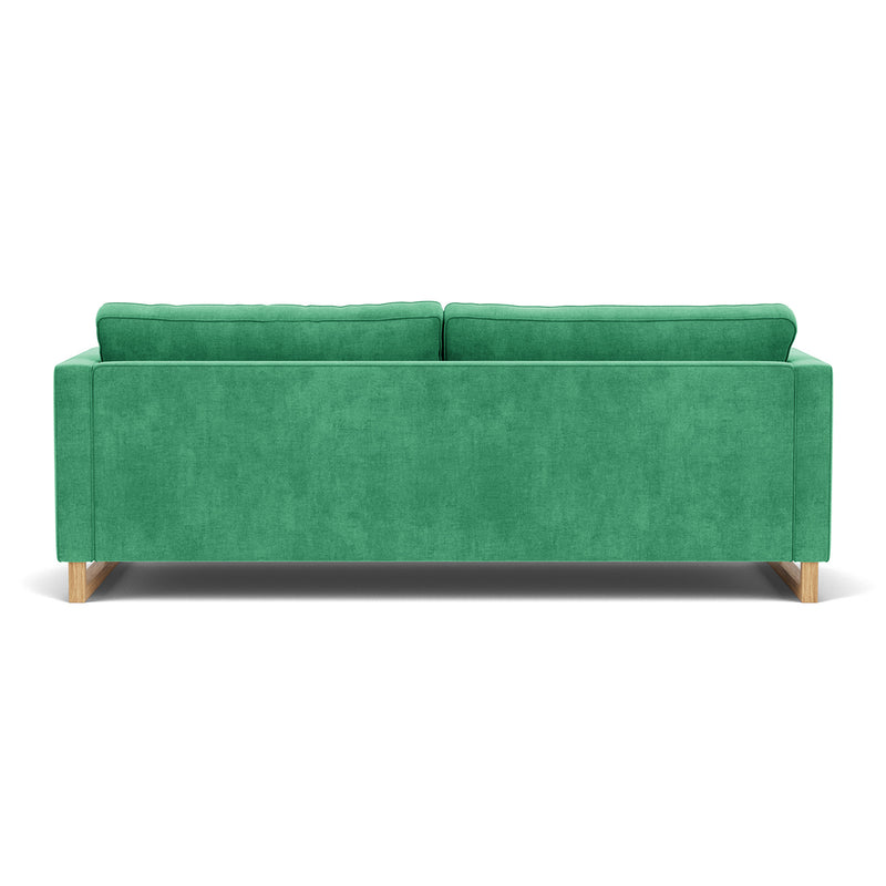 Moss Grass Green Fabric / Oak