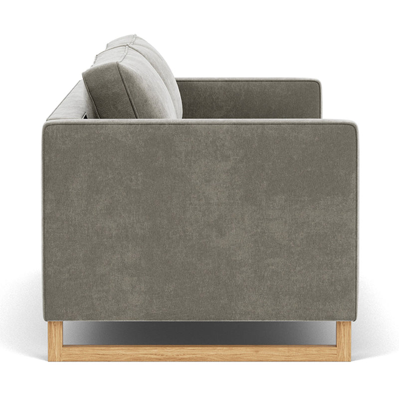Planet Grey Green Fabric / Oak