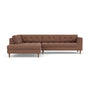 Nelson Left Corner Sofa - Pebble Rust Boucle / Oak