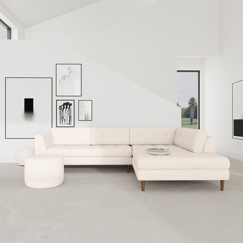 Maya Cream Boucle / Walnut Natural