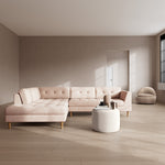 Vega Cream Textured Weave / Oak