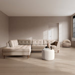 Agnes Brown Textured Weave / Walnut Natural