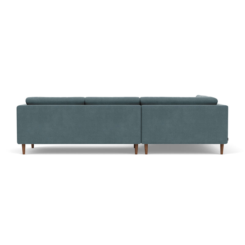 Forest Dust Blue Fabric / Walnut Natural