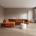 Moss Rust Fabric / Walnut Natural