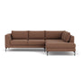 NOA Right Corner Sofa - Pebble Rust Boucle / Black Metal