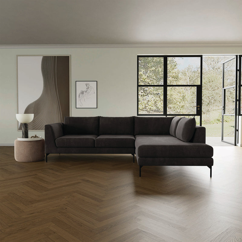 Danny Steel Grey Textured Weave / Black Metal