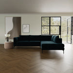 Danny Dust Blue Textured Weave / Black Metal