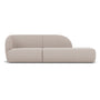 Paula 2 Seater Right Open-End Modular Sofa - Fabio Stone Fabric