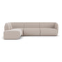 Paula 4 Seater Left Chaise Modular Sofa - Fabio Stone Fabric