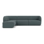 Paula 4 Seater Left Chaise Modular Sofa - Form Blue Grey Fabric
