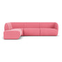 Paula 4 Seater Left Chaise Modular Sofa - Firenze Bubblegum Fabric