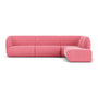 Paula 4 Seater Right Chaise Modular Sofa - Firenze Bubblegum Fabric